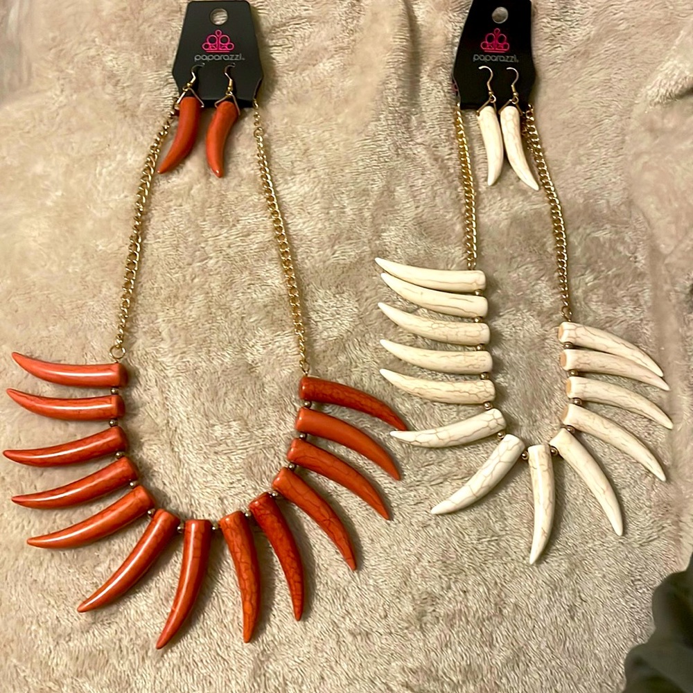 Bamboo Necklace and Earring Set